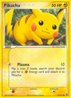 Pikachu - EX RossoFuoco e VerdeFoglia (Common) [FL-74]
