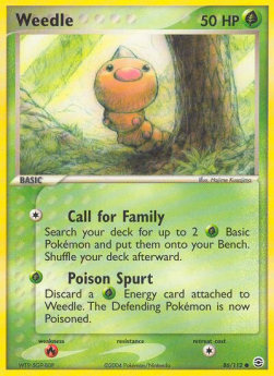 Weedle - EX RossoFuoco e VerdeFoglia (Common) [FL-86]