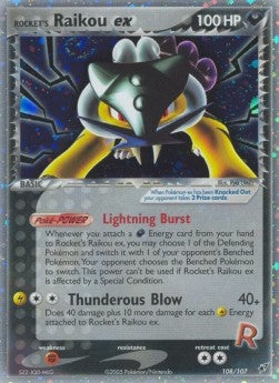Rocket Raikou EX ex - EX Deoxys (Holo Rare) [DX-108]