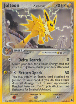 Jolteon δ Delta Species - EX Specie Delta (Holo Rare) [DS-7]