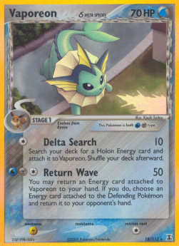 Vaporeon δ Delta Species - EX Specie Delta (Holo Rare) [DS-18]
