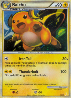 Raichu - HS Trainer Kit (Holo Rare) [TK4-R30]