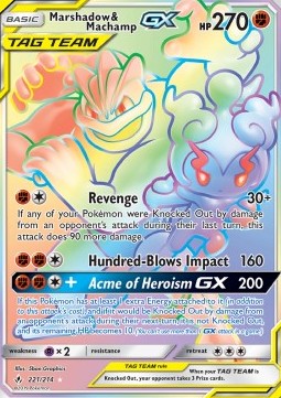Marshadow & Machamp GX - Unbroken Bonds (Secret Rare) [UNB-221]