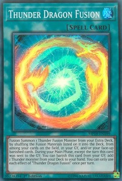 Fusione Drago del Tuono - 2019 Gold Sarcophagus Tin Mega Pack (Super Rare) [MP19-199]