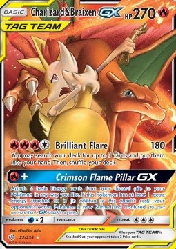 Charizard & Braixen GX - Eclissi Cosmica (Ultra Rare) [CEC-22]