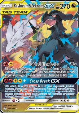 Reshiram & Zekrom GX - Eclissi Cosmica (Ultra Rare) [CEC-157]