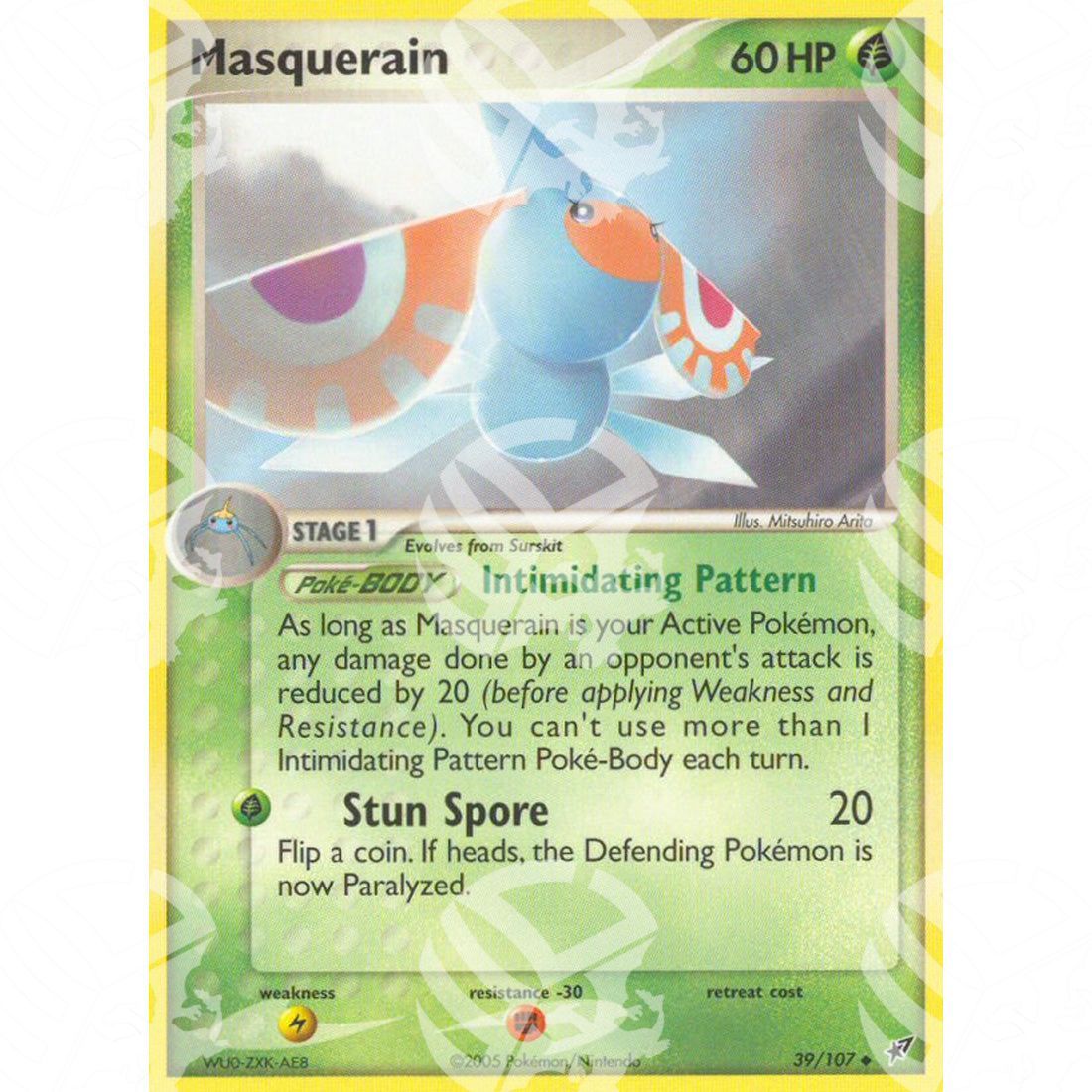 EX Deoxys - Masquerain - 39/107 - Warcard - EX Deoxys - Masquerain - 39/107 i prezzi più bassi sul mercato, solo da www.warcardshop.com! Carte singole, box, buste e mazzi.