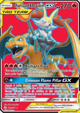 Charizard & Braixen GX - Eclissi Cosmica (Ultra Rare) [CEC-212]