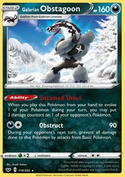 Obstagoon di Galar - Spada e Scudo (Holo Rare) [SSH-119]