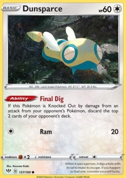Dunsparce - Fiamme Oscure (Common) [DAA-137]