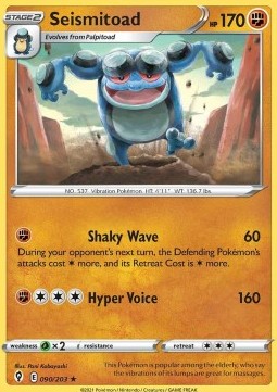 Seismitoad - Evoluzioni Eteree (Rare) [EVS-090]