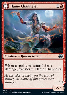 Incanalatrice della Fiamma // Incarnazione della Fiamma - Innistrad: Caccia di Mezzanotte (Uncommon) [MID-141]