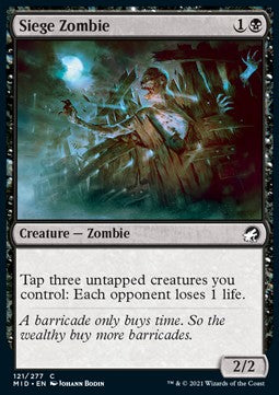 Zombie da Assedio - Innistrad: Caccia di Mezzanotte (Common) [MID-121]