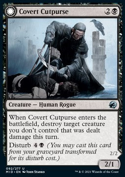 Covert Cutpurse // Covetous Geist - Innistrad: Caccia di Mezzanotte (Uncommon) [MID-92]