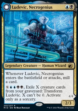 Ludevic, Necrogenius // Olag, Ludevic's Hubris - Innistrad: Caccia di Mezzanotte (Rare) [MID-233]