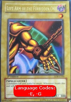 Braccio Sx del Proibito - Legend of Blue Eyes White Dragon (Ultra Rare) [LOB-100]