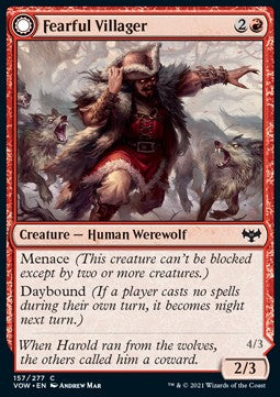 Popolano Spaventato // Mannaro Spaventoso - Innistrad: Promessa Cremisi (Common) [VOW-157]