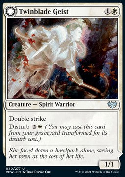 Geist delle Lame Gemelle // Invocazione delle Lame Gemelle - Innistrad: Promessa Cremisi (Uncommon) [VOW-40]