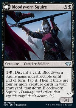 Scudiera Sanguefedele // Cavaliera Sanguefedele - Innistrad: Promessa Cremisi (Uncommon) [VOW-97]