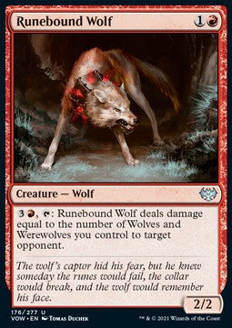 Lupo dal Collare di Rune - Innistrad: Promessa Cremisi (Uncommon) [VOW-176]
