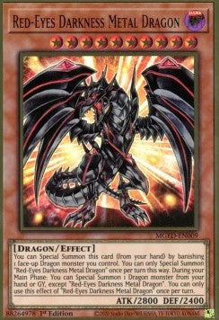 Drago Metallico Oscuro Occhi Rossi - Oro Massimo: Eldorado (Premium Gold Rare) [MGED-009]