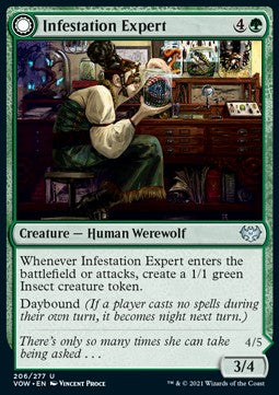 Esperta di Infestazioni // Mannara Infestata - Innistrad: Promessa Cremisi (Uncommon) [VOW-206]