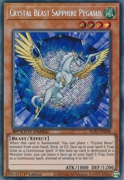 Bestia Cristallo Pegaso Zaffiro - Speed Duel GX: Cofanetto Accademia del Duellante (Secret Rare) [SGX1-F08]