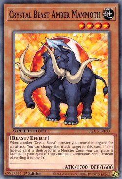 Bestia Cristallo Mammut Ambra - Speed Duel GX: Cofanetto Accademia del Duellante (Common) [SGX1-F03]
