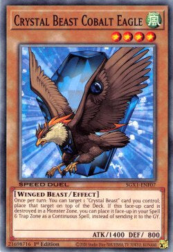 Bestia Cristallo Aquila Cobalto - Speed Duel GX: Cofanetto Accademia del Duellante (Common) [SGX1-F07]