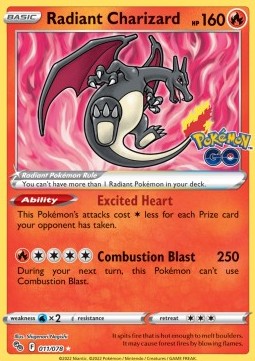 Charizard Lucente - Pokémon GO (Ultra Rare) [PGO-011]
