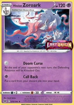 Zoroark di Hisui - Origine Perduta (Promo) [LOR-076]