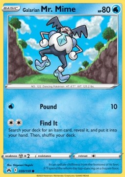 Galarian Mr. Mime - Zenit Regale (Common) [CRZ-030]