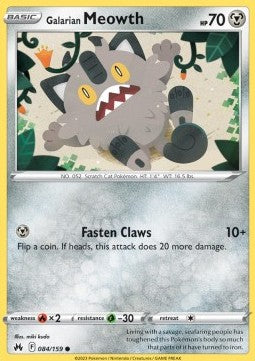Meowth di Galar - Zenit Regale (Common) [CRZ-084]