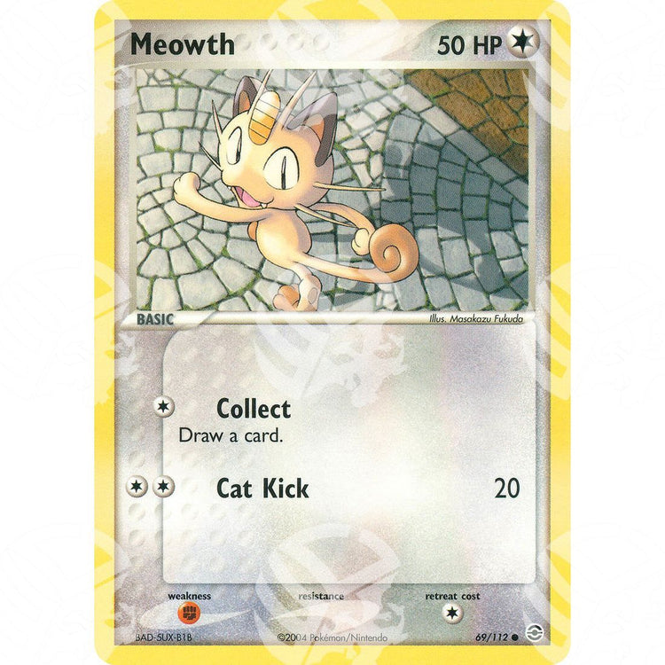 EX RossoFuoco e VerdeFoglia - Meowth - 69/112 - Warcard