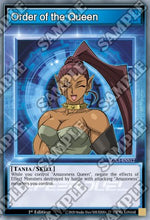 Order of the Queen (Skill) - Speed Duel GX: Duelists of Shadows (Common) [SGX3-S12]