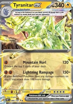 Tyranitar ex - Ossidiana Infuocata (Double Rare) [OBF-066]