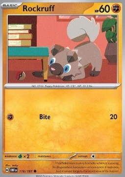 Rockruff - Ossidiana Infuocata (Common) [OBF-116]