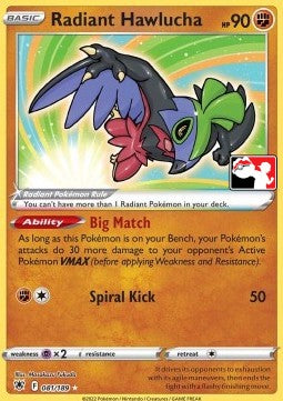 Hawlucha Lucente - Play! Pokémon Buste Premio Terza Serie (Promo) [PPS3-ASR 081]