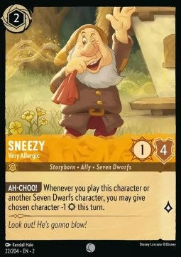 Sneezy - Very Allergic - Rise of the Floodborn (Common) [2ROF-22]