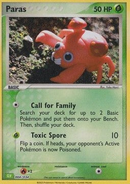 Paras - Pokémon Trading Card Game Classic: Venusaur & Lugia ex Deck (Fixed) [CLV-004]