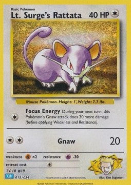 Lt. Surge's Rattata - Pokémon Trading Card Game Classic: Blastoise & Suicune ex Deck (Fixed) [CLB-015]