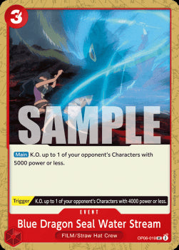 Blue Dragon Seal Water Stream (OP06-019) - Wings of the Captain (Uncommon) [OP06-019]