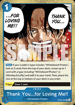 Thank You...for Loving Me!! (OP08-053) - Two Legends (Rare) [OP08-053]