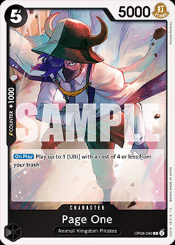 Page One (OP08-092) - Two Legends (Rare) [OP08-092]
