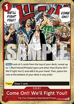 Come On!! We'll Fight You!! (OP09-020) - Emperors in the New World (Rare) [OP09-020]