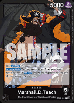 Marshall.D.Teach (OP09-081) - Emperors in the New World (Leader) [OP09-081]