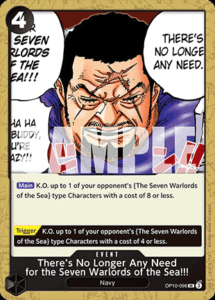 There's No Longer Any Need for the Seven Warlords of the Sea!!! (OP10-096) - Royal Blood (Uncommon) [OP10-096]
