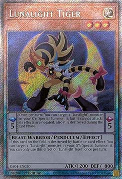 Tigre della Lucelunare - Assalto Quarto di Secolo (Platinum Secret Rare) [RA04-020]