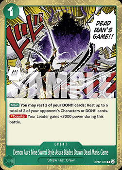 Demon Aura Nine Sword Style Asura Blades Drawn Dead Man's Game (OP12-037) - Legacy of the Master (Rare) [OP12-037]
