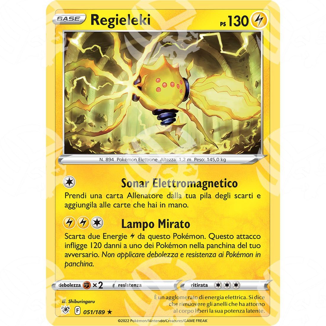 Lucentezza Siderale - Regieleki - 051/189 - Warcard - Lucentezza Siderale - Regieleki - 051/189 i prezzi più bassi sul mercato, solo da www.warcardshop.com! Carte singole, box, buste e mazzi.